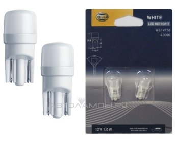 W5W 12V-LED (W2,1x9,5d) 4000K 1,0W Retrofit (.2.) T10 8GL 178 560-591